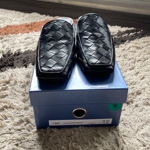 NAPOLEONI Made In Italy Black Woven Nappa Slip-on